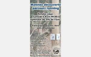 Matinée découverte des parcours de running de Montbonnot