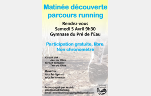 Matinée découverte des parcours de running de Montbonnot