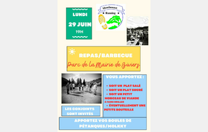 Repas/Barbecue Lundi 29 Juin 2026